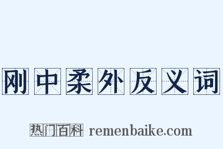 刚中柔外反义词是什么意思的图片